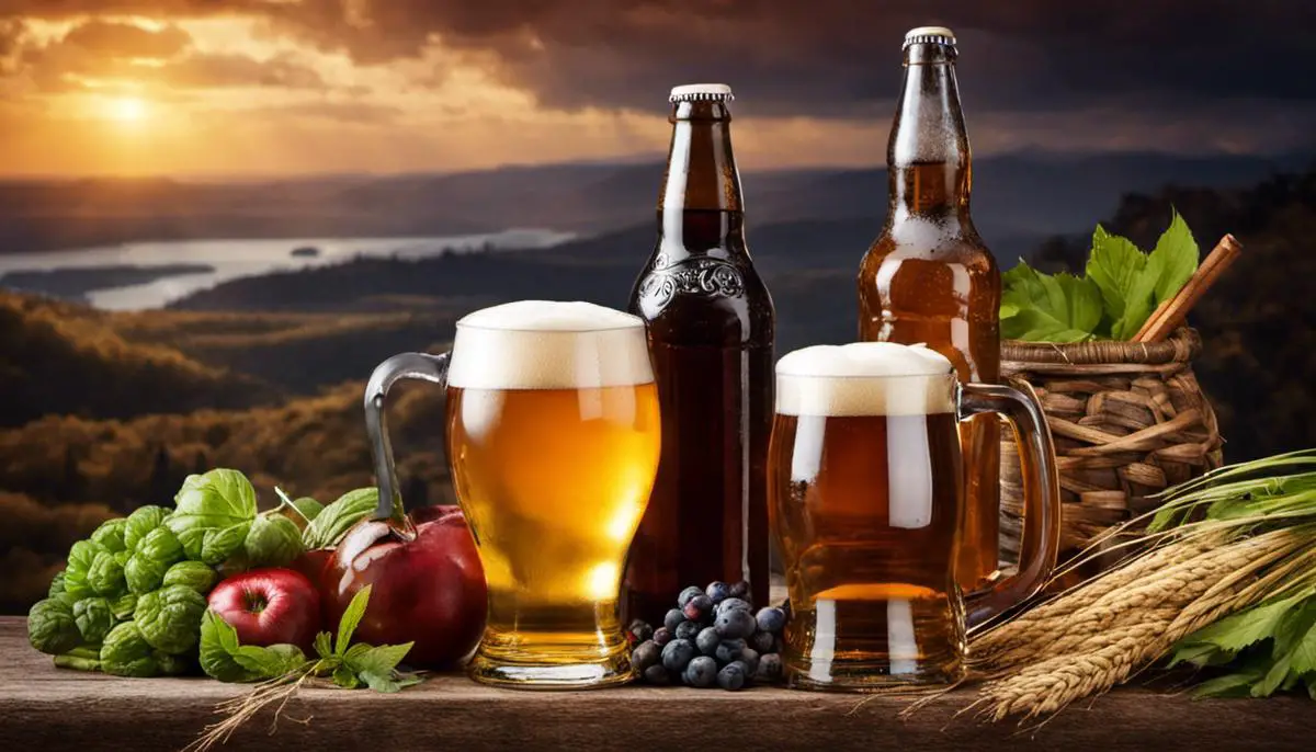 Image showing the ingredients used in brewing beer.